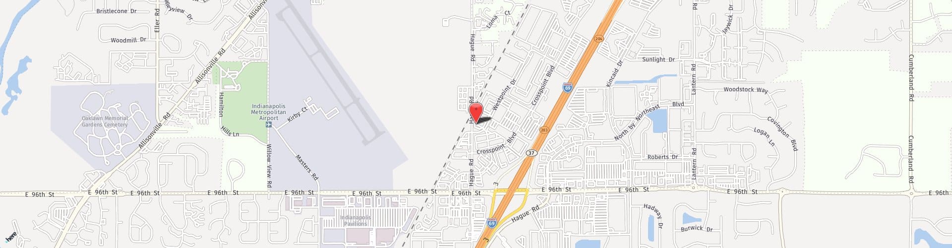 Location Map: 9800 Westpoint Dr Indianapolis, IN 46256